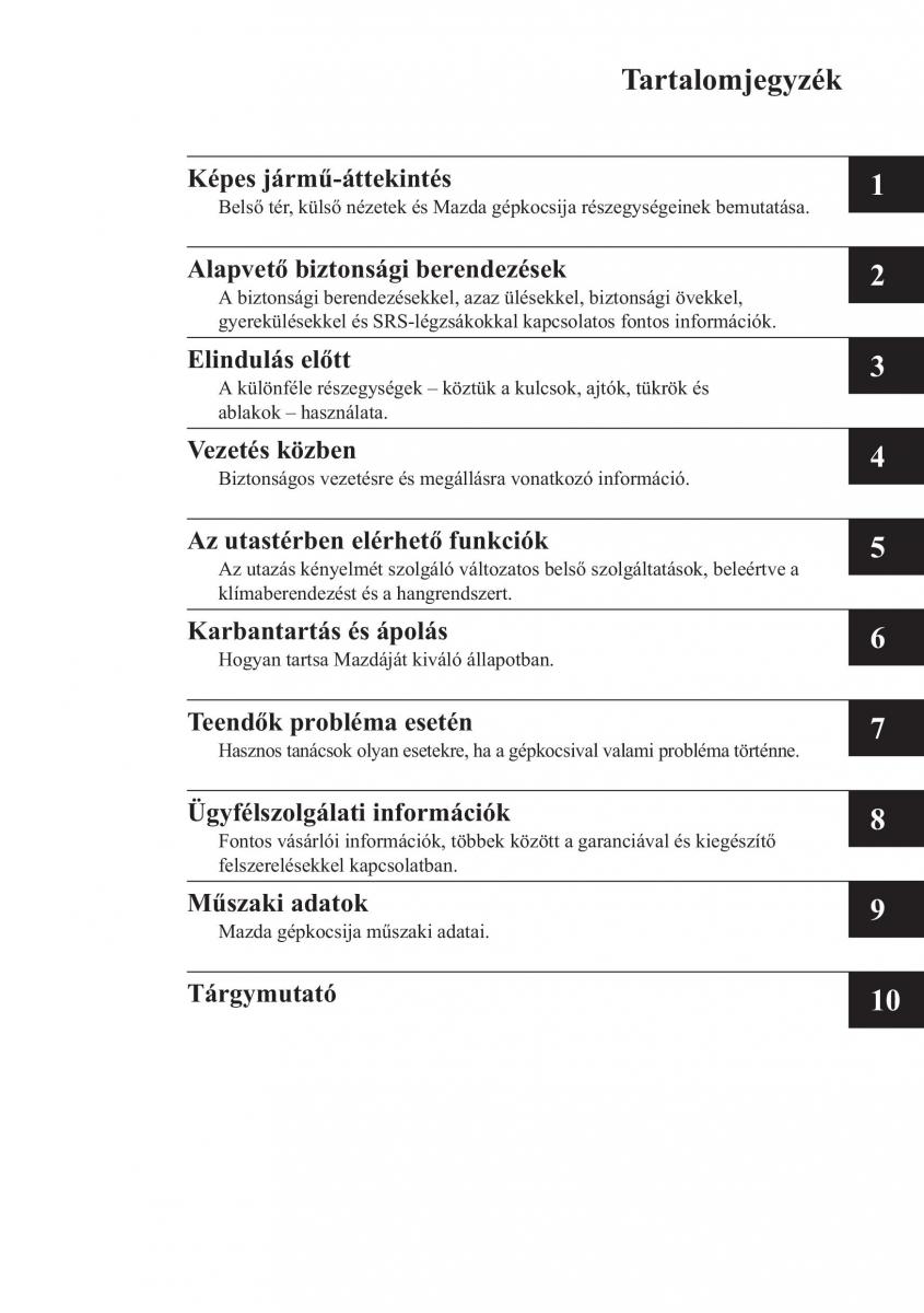 Mazda CX 5 Kezelesi utmutato / page 6