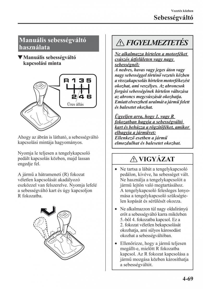 Mazda CX 5 Kezelesi utmutato / page 206