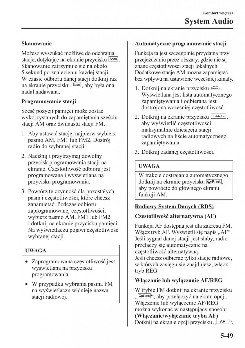 Mazda CX 5 instrukcja obslugi / page 356