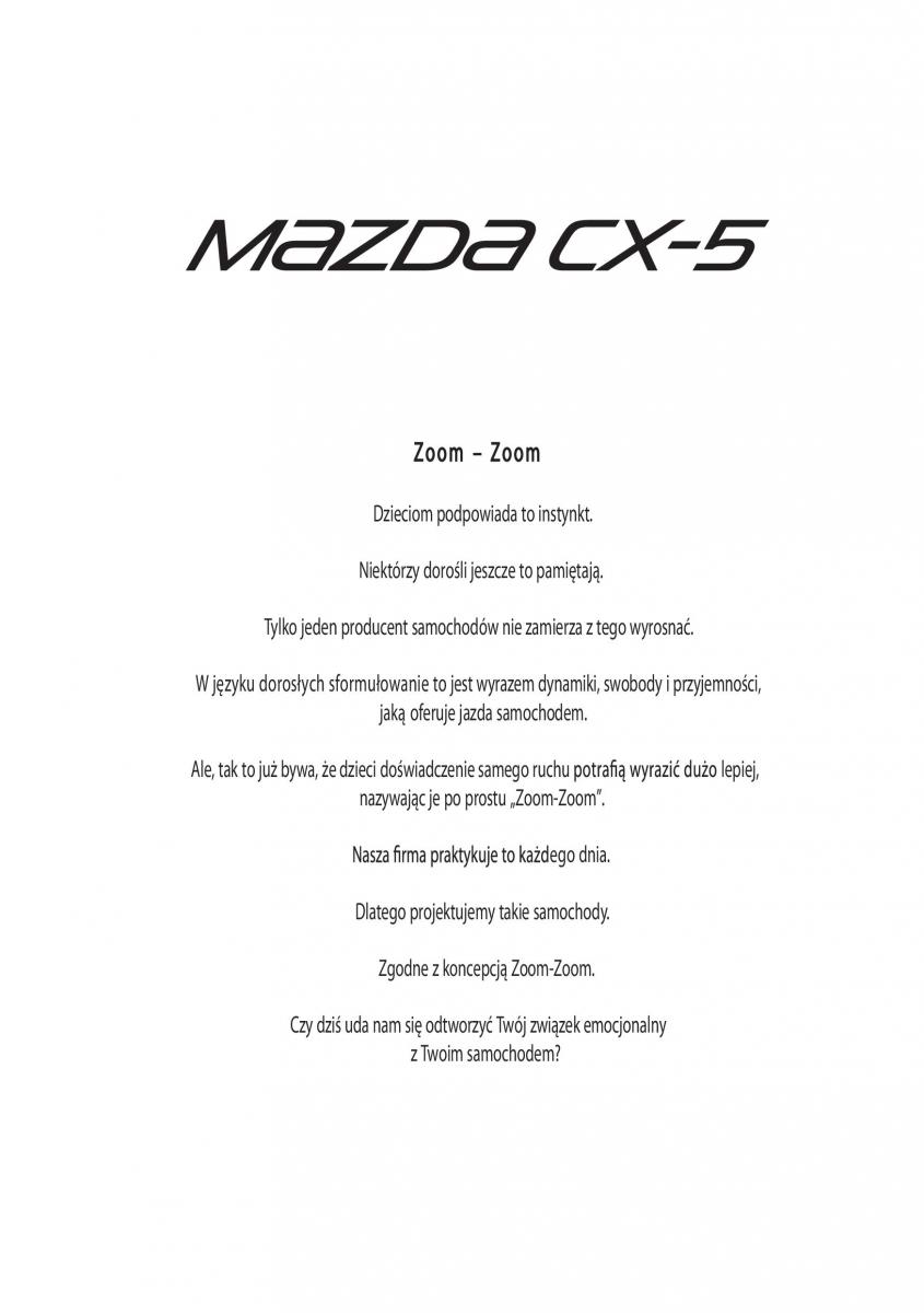 Mazda CX 5 instrukcja obslugi / page 2