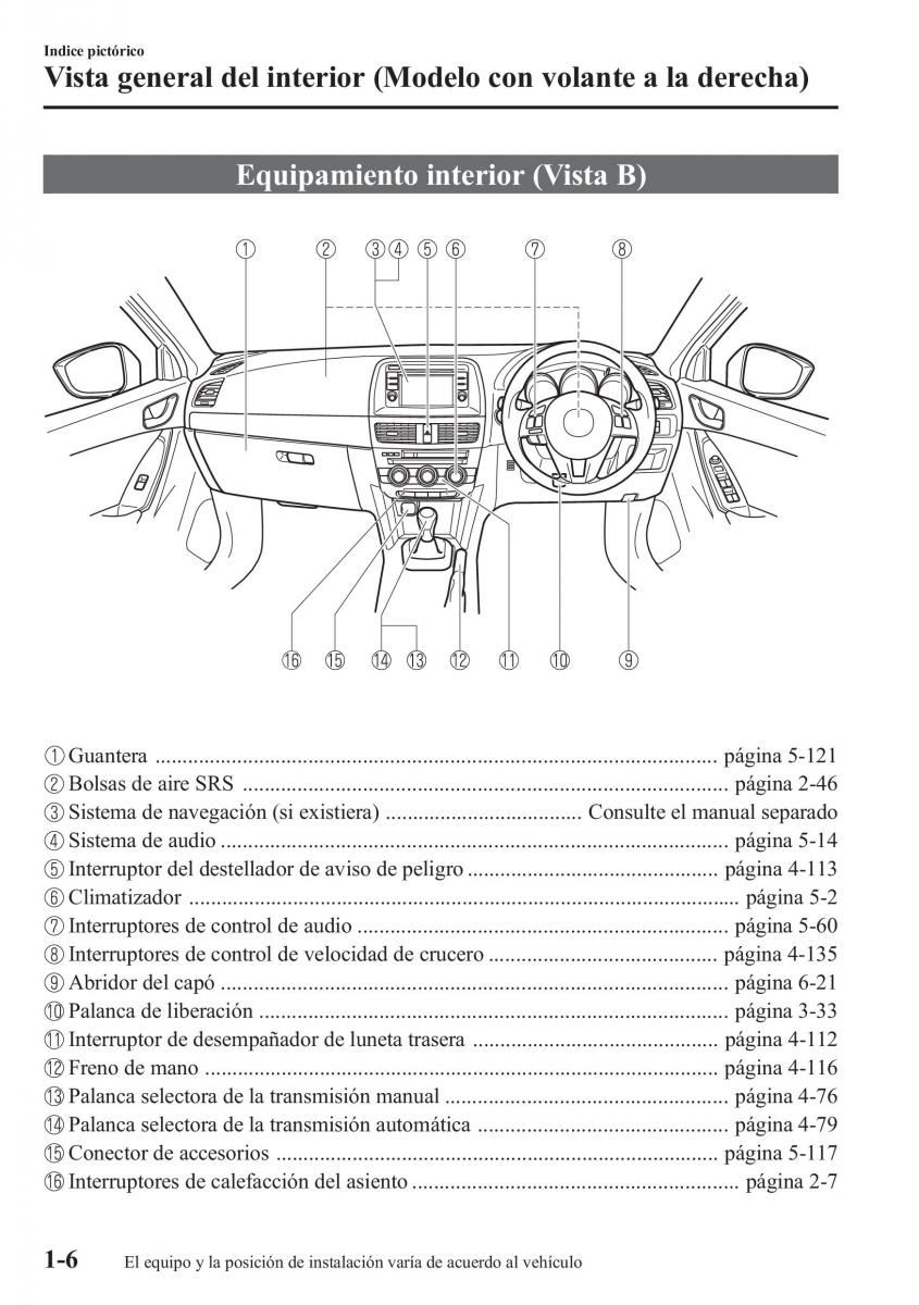 Mazda CX 5 manual del propietario / page 13