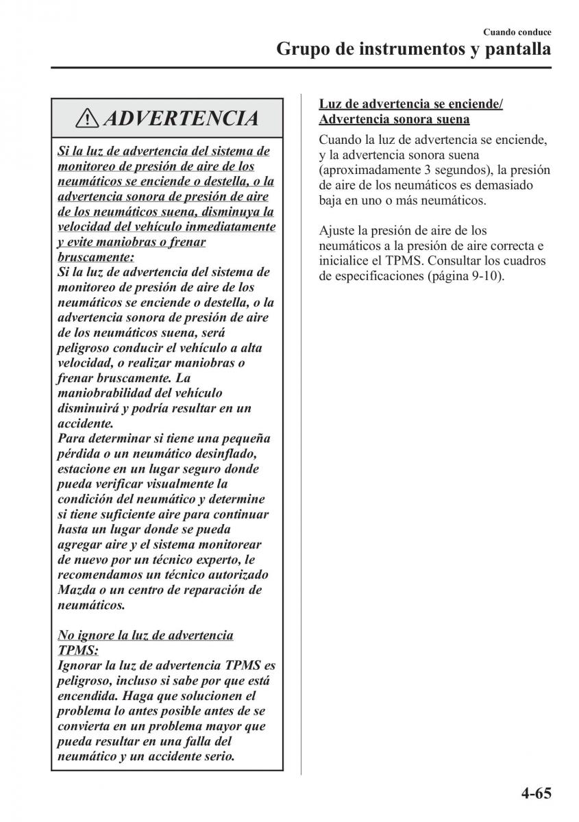 Mazda CX 5 manual del propietario / page 214