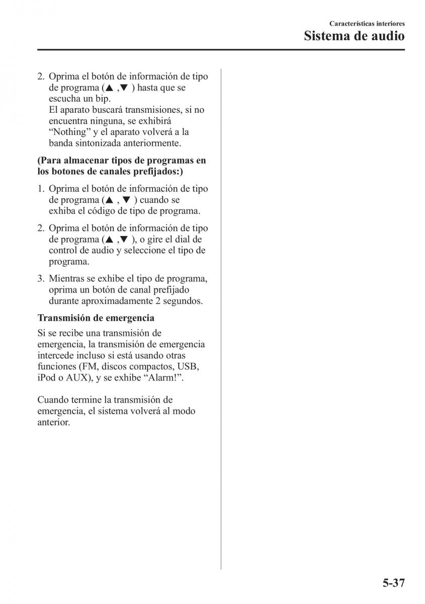 Mazda CX 5 manual del propietario / page 372