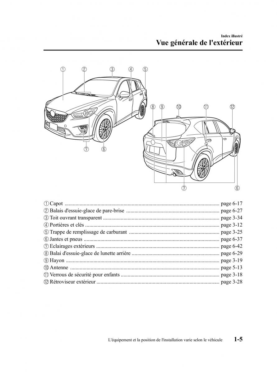 Mazda CX 5 manuel du proprietaire / page 11