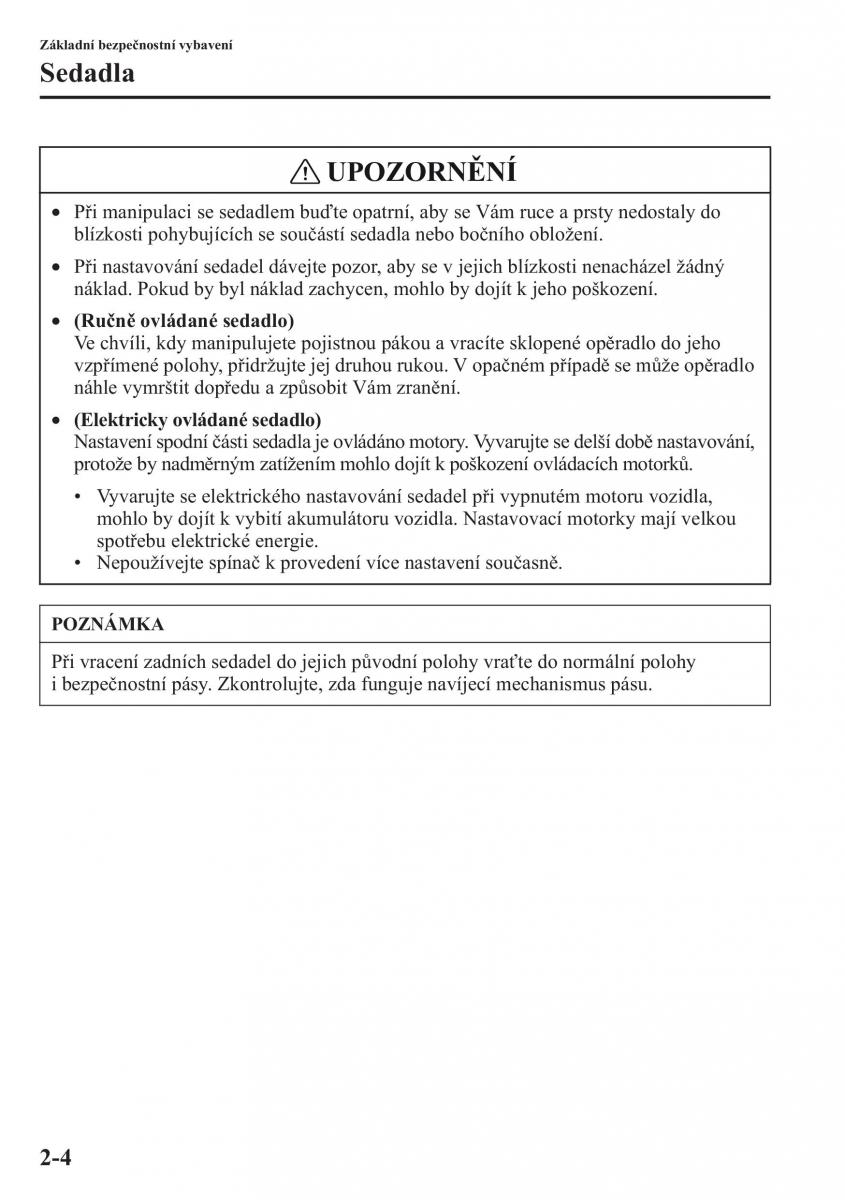Mazda CX 5 navod k obsludze / page 19