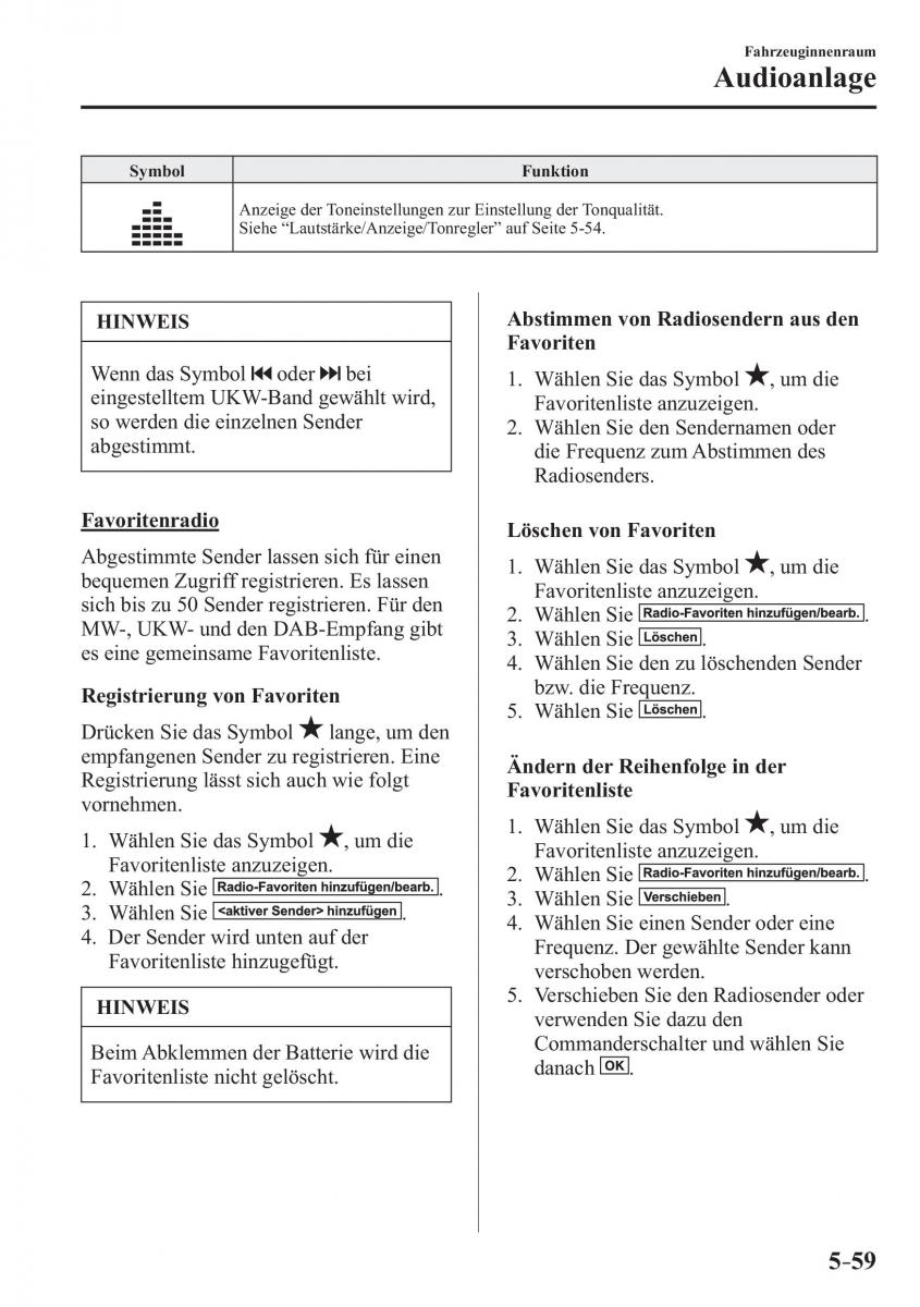 Mazda 2 Demio Handbuch / page 385