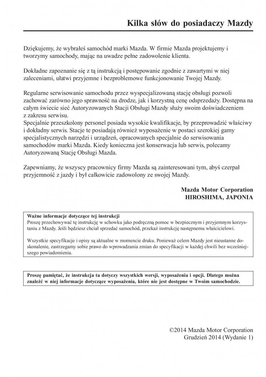 Mazda 2 Demio instrukcja obslugi / page 6