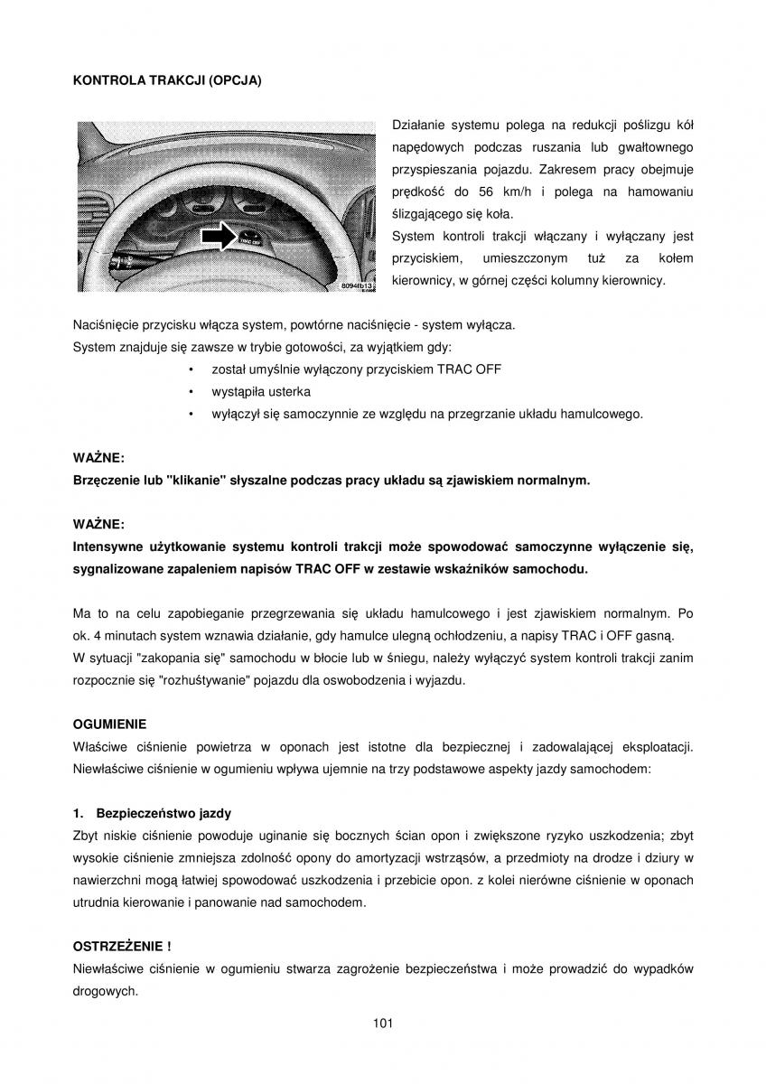 Chrysler Voyager Caravan IV 4 instrukcja obslugi / page 101