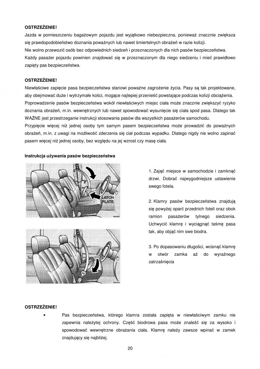 manual Chrysler Voyager Chrysler Voyager Caravan IV 4 instrukcja / page 20