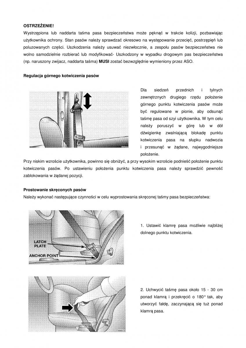 manual  Chrysler Voyager Caravan IV 4 instrukcja / page 22