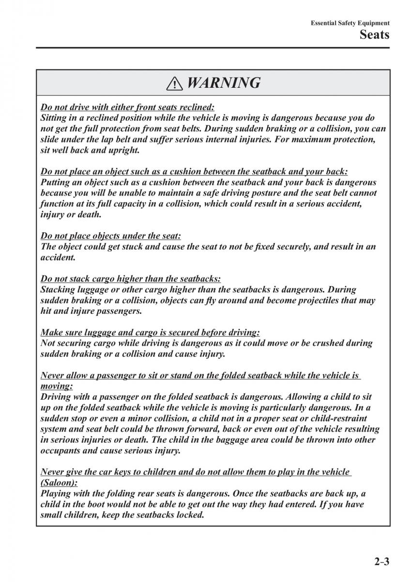 Mazda 2 Demio owners manual / page 24