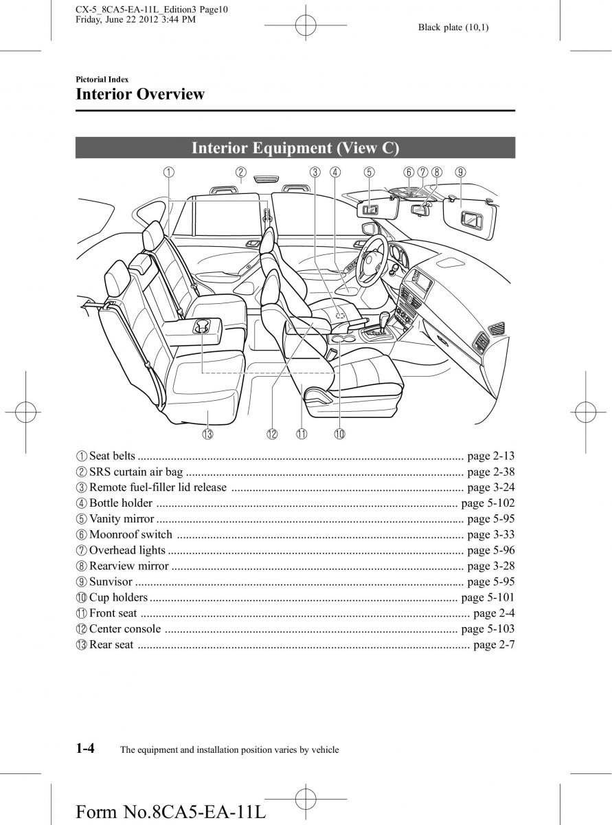 Mazda CX 5 owners manual / page 10