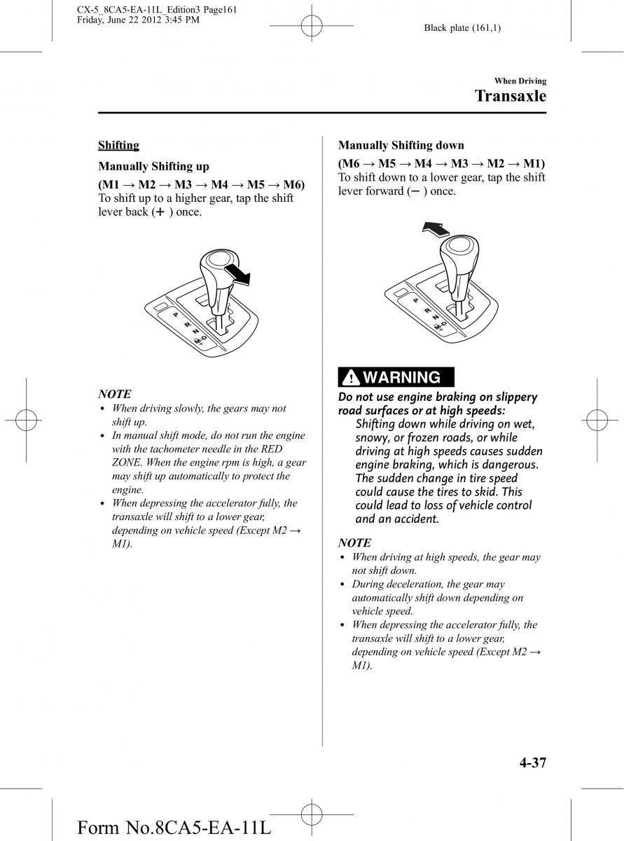 Mazda CX 5 owners manual / page 161