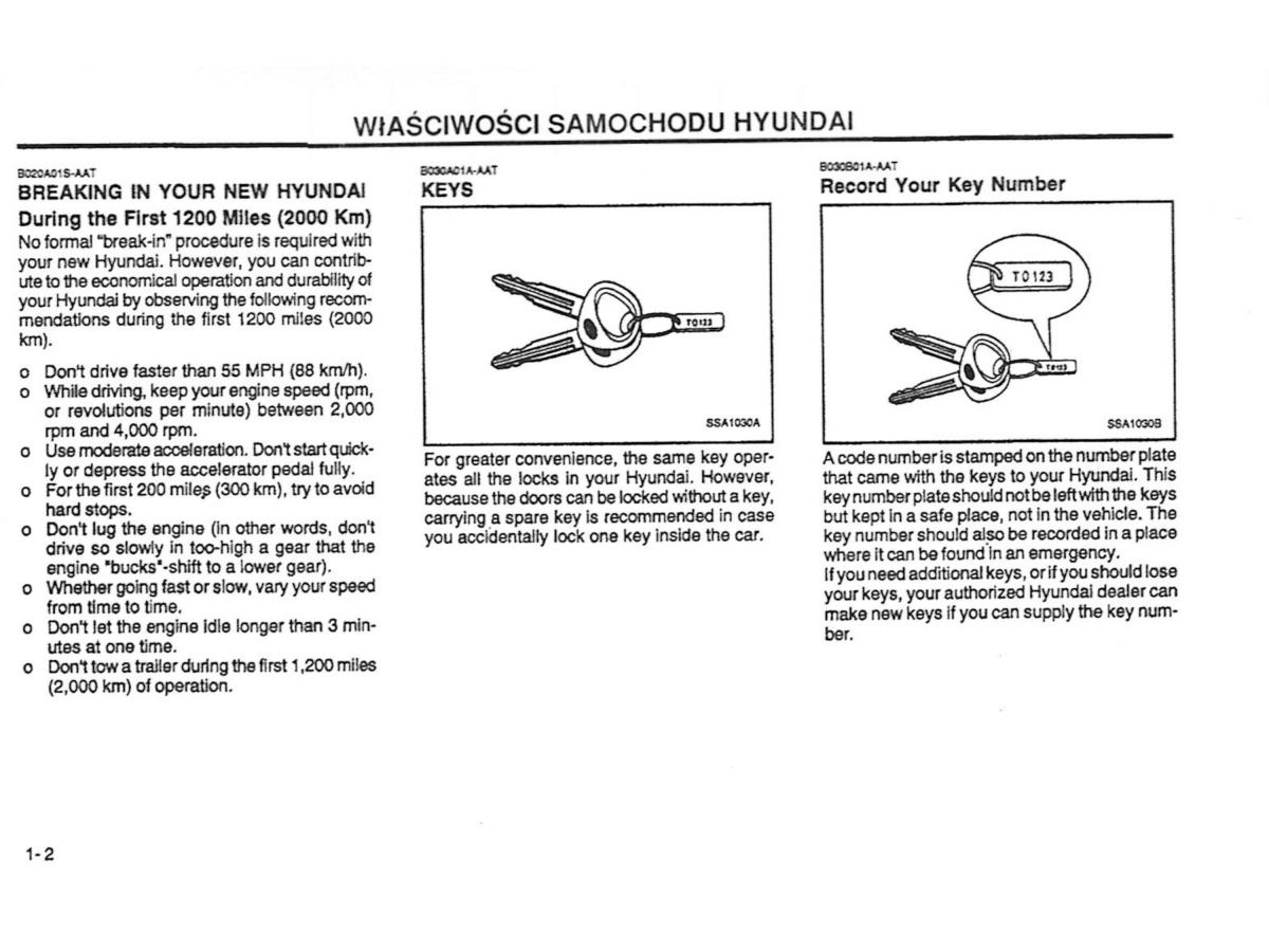 Hyundai Accent X3 Pony Excel instrukcja obslugi / page 9