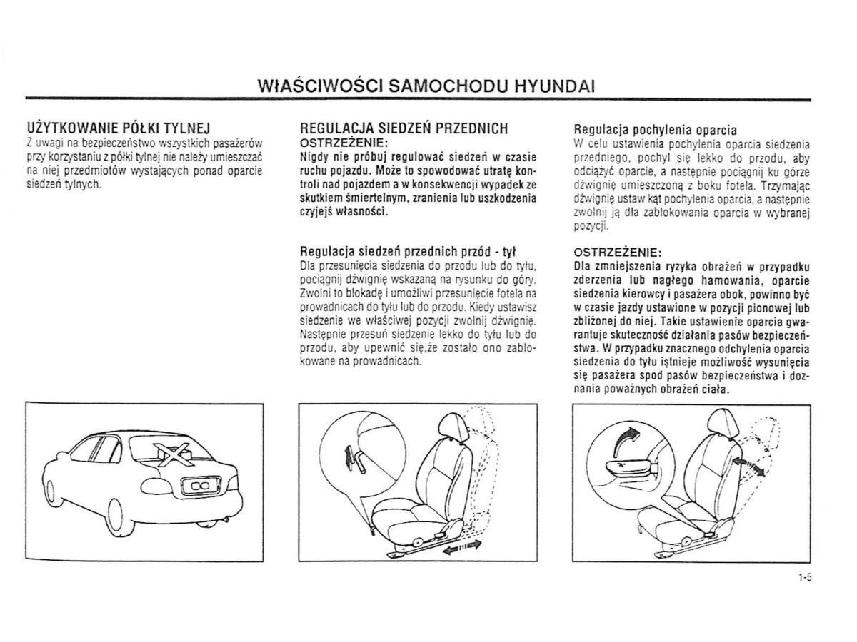 Hyundai Accent X3 Pony Excel instrukcja obslugi / page 12
