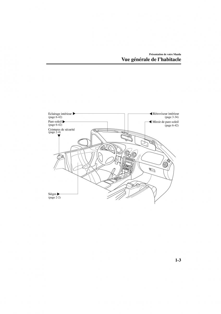 Mazda MX 5 Miata NB II 2 manuel du proprietaire / page 7