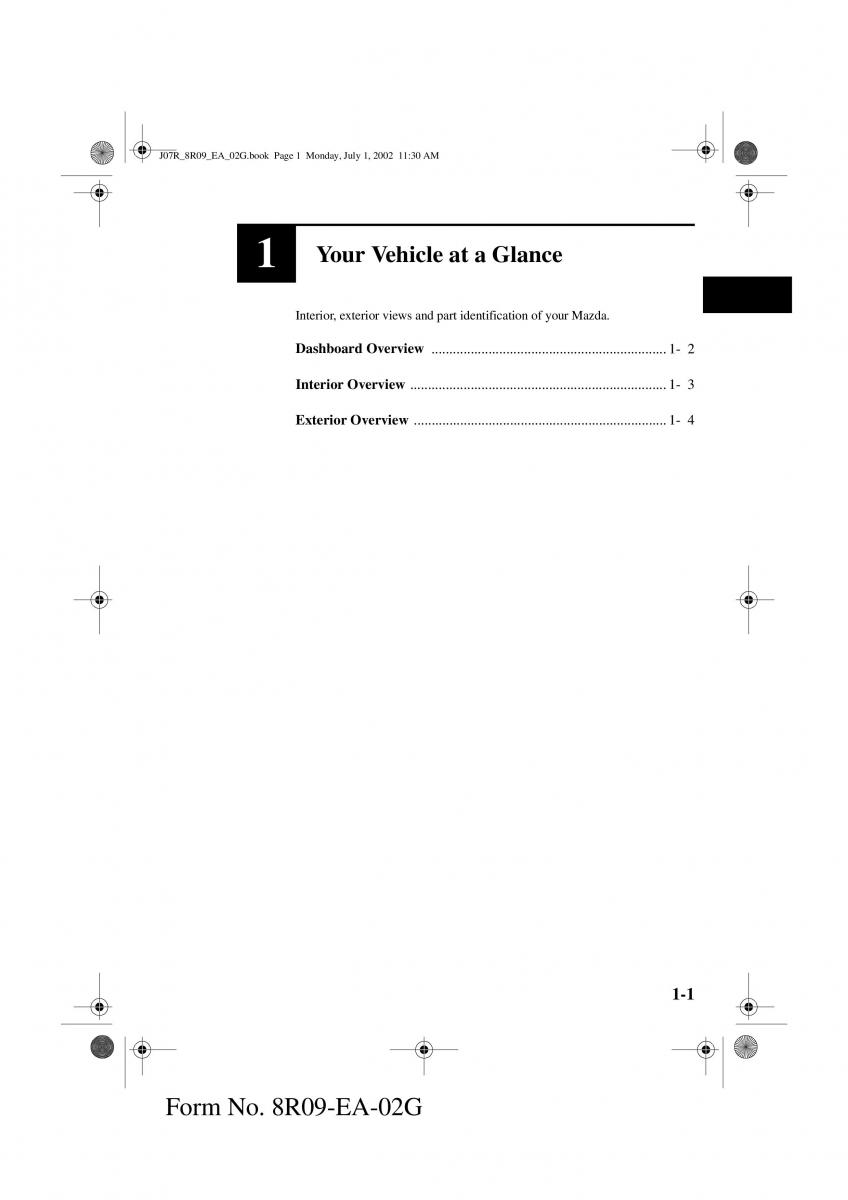 Mazda MX 5 Miata NB II 2 owners manual / page 6