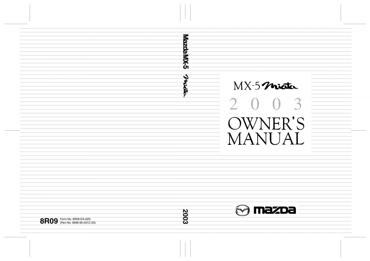Mazda MX 5 Miata NB II 2 owners manual / page 1