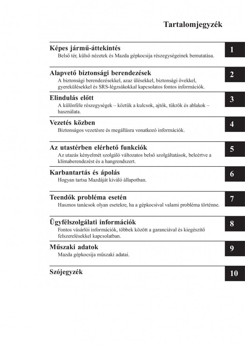 Mazda MX 5 Miata ND IV 4 Kezelesi utmutato / page 6