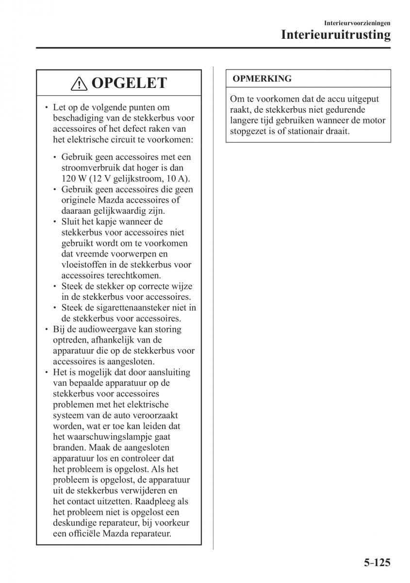 Mazda MX 5 Miata ND IV 4 handleiding / page 421