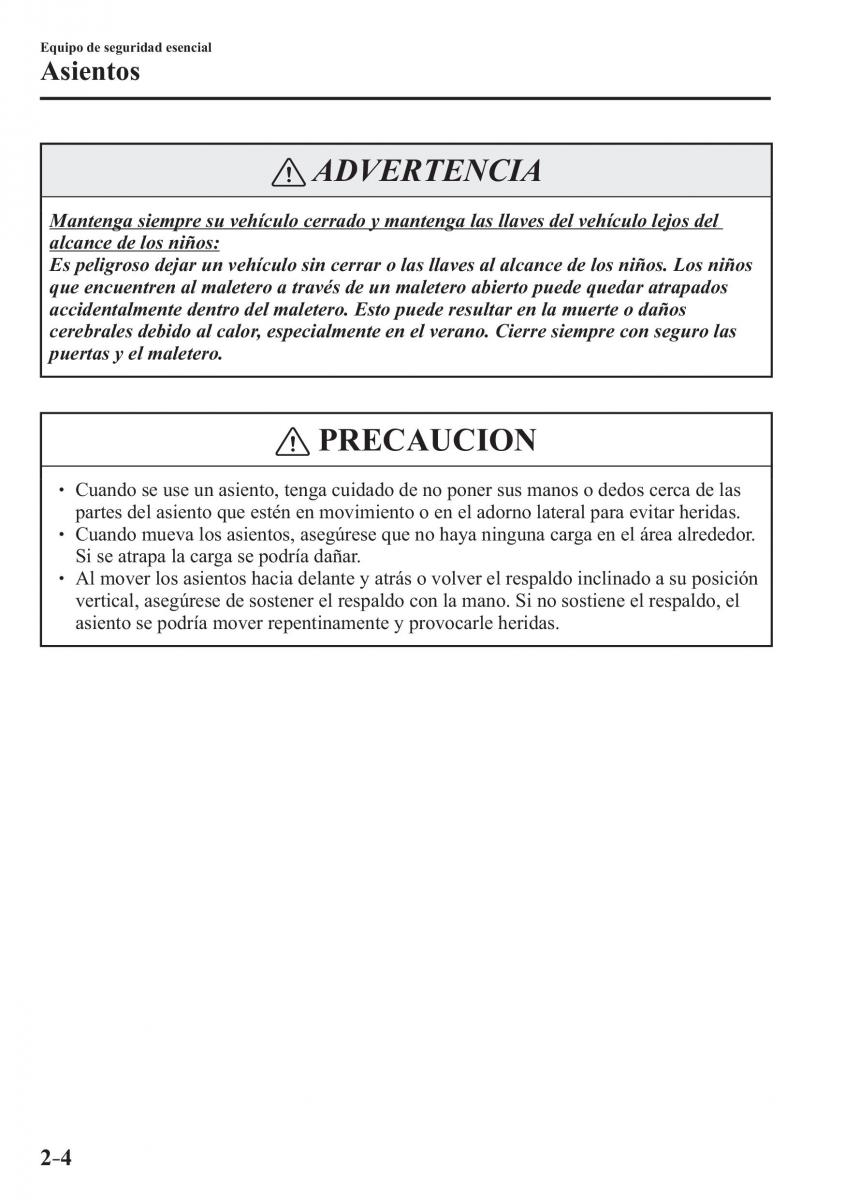 Mazda MX 5 Miata ND IV 4 manual del propietario / page 20