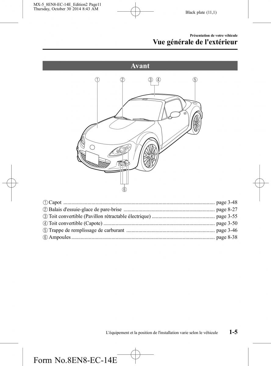 Mazda MX 5 Miata ND IV 4 manuel du proprietaire / page 11