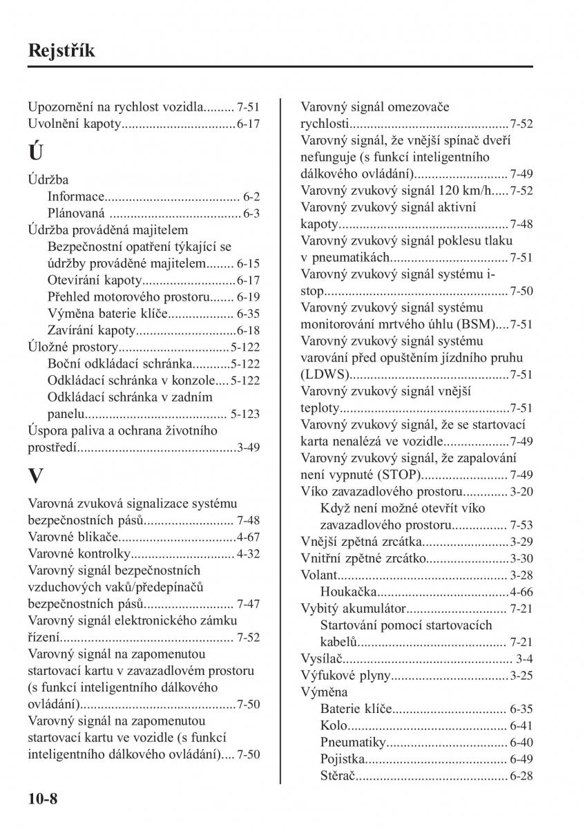 Mazda MX 5 Miata ND IV 4 navod k obsludze / page 555