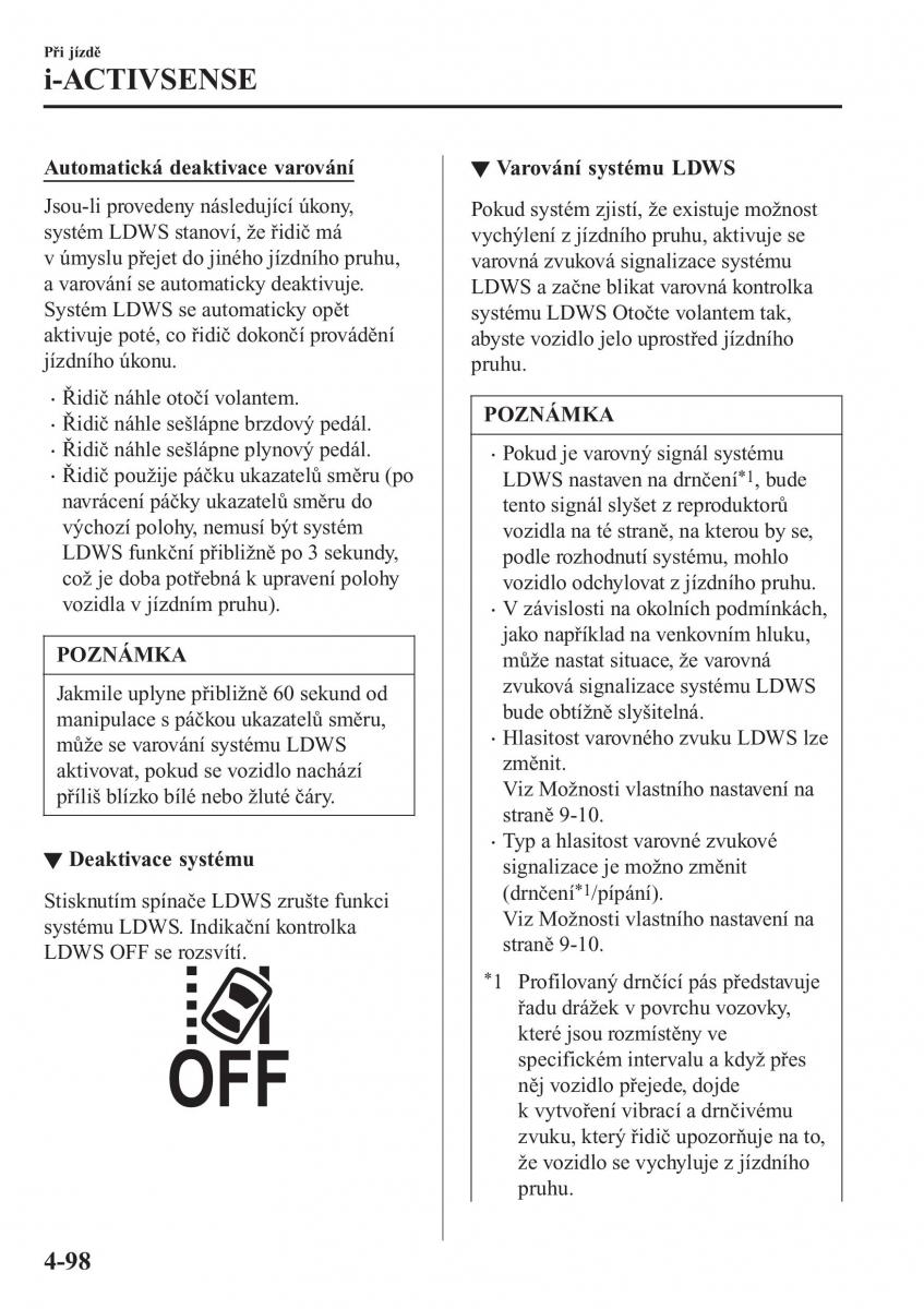 Mazda MX 5 Miata ND IV 4 navod k obsludze / page 231