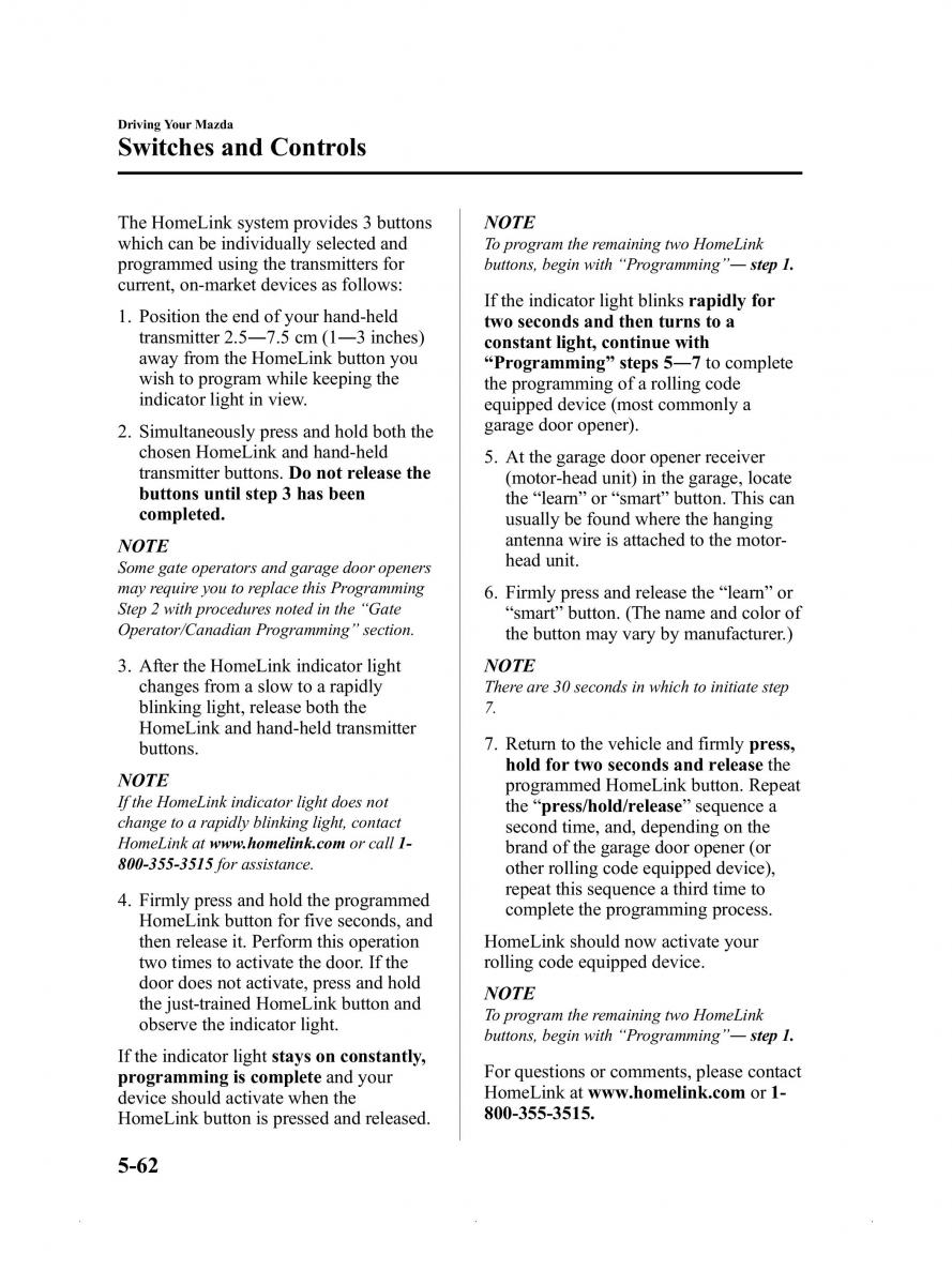 Mazda MX 5 Miata ND IV 4 owners manual / page 206