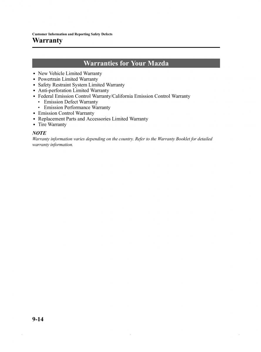 Mazda MX 5 Miata ND IV 4 owners manual / page 402