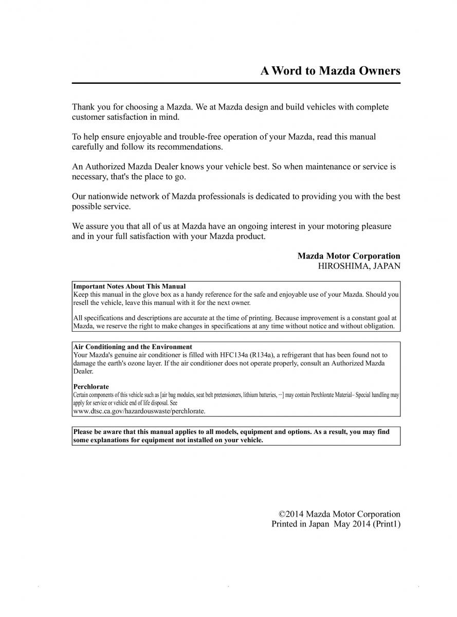Mazda MX 5 Miata ND IV 4 owners manual / page 3