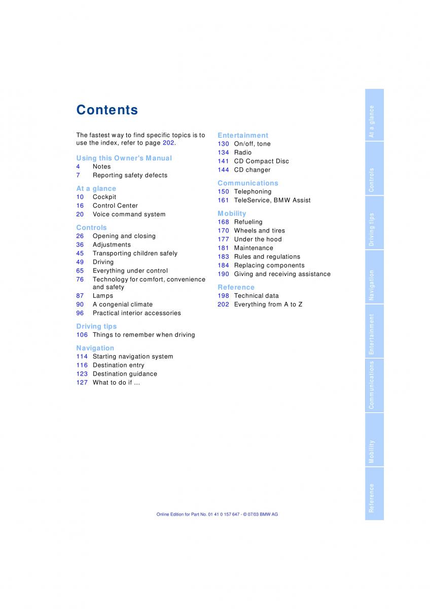 BMW 5 E60 E61 owners manual / page 5