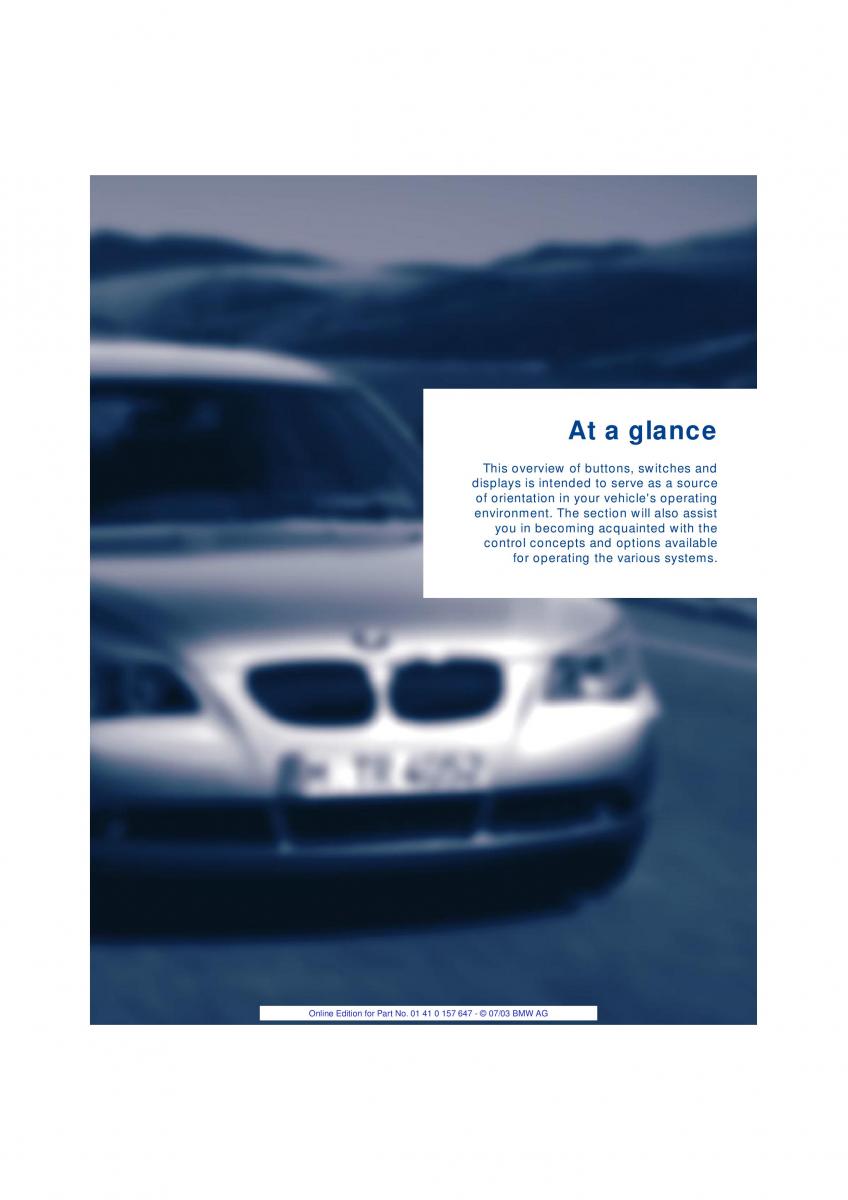 BMW 5 E60 E61 owners manual / page 11