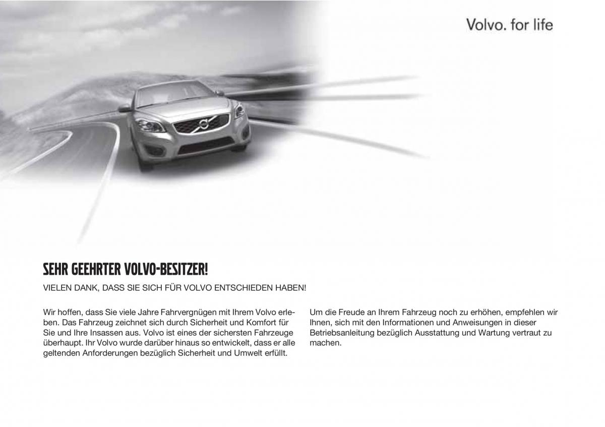 Volvo C70 M II 2 Handbuch / page 3