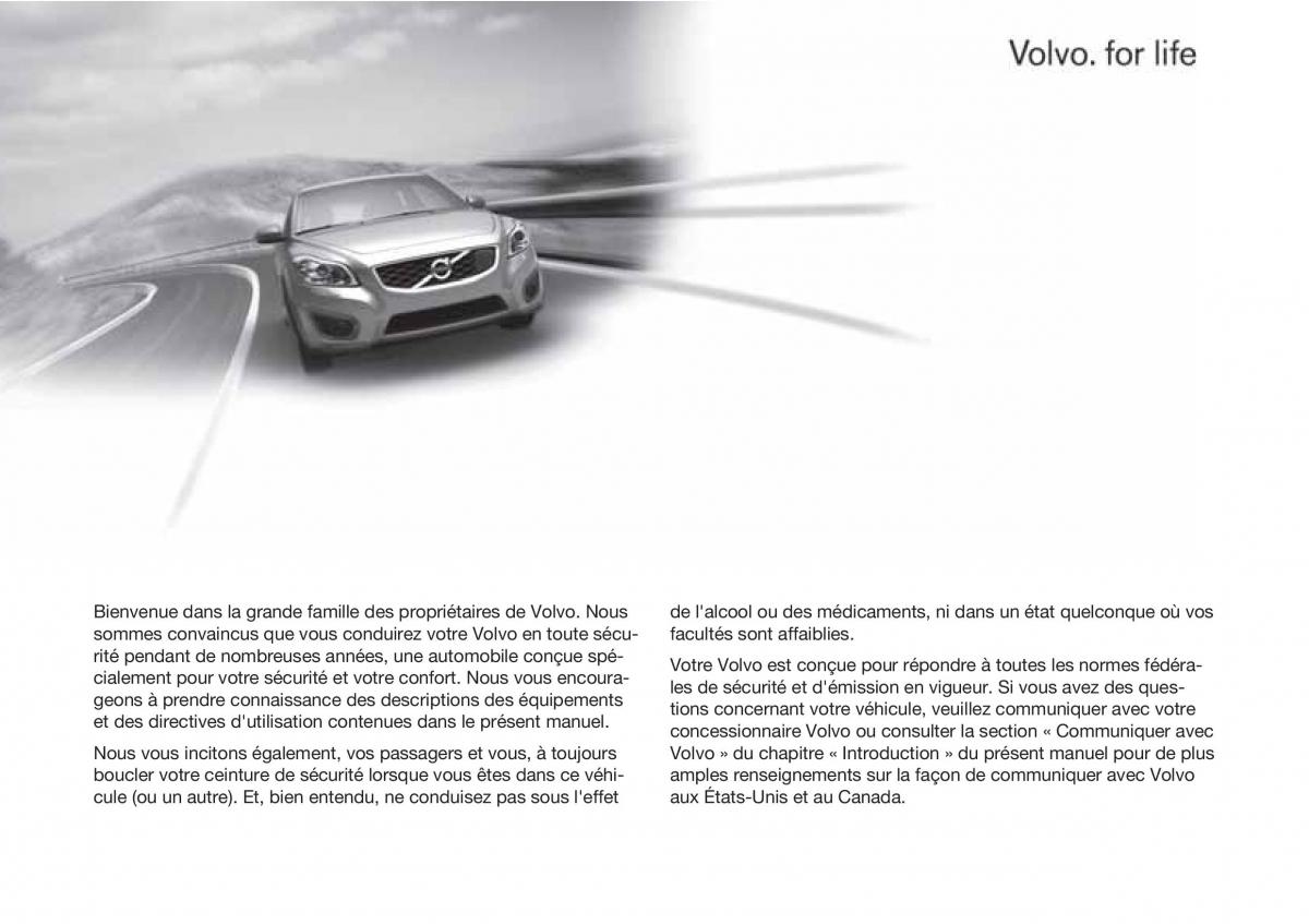 Volvo C70 M II 2 manuel du proprietaire / page 3