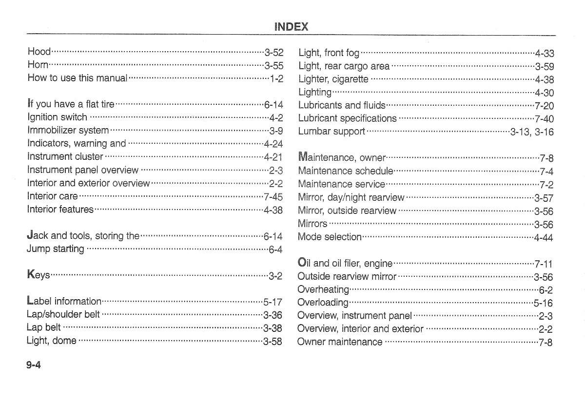 manual  Kia Carnival Sedona I 1 owners manual / page 215