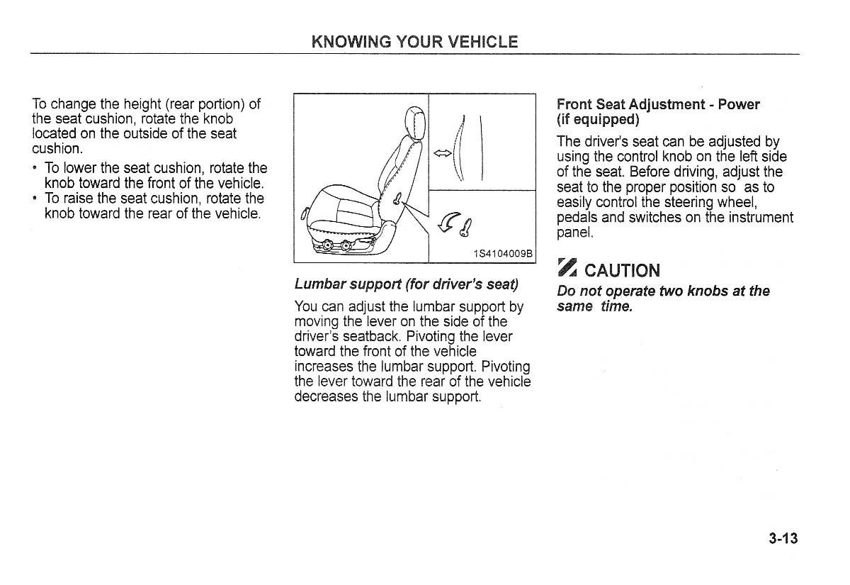 Kia Carnival Sedona I 1 owners manual / page 23