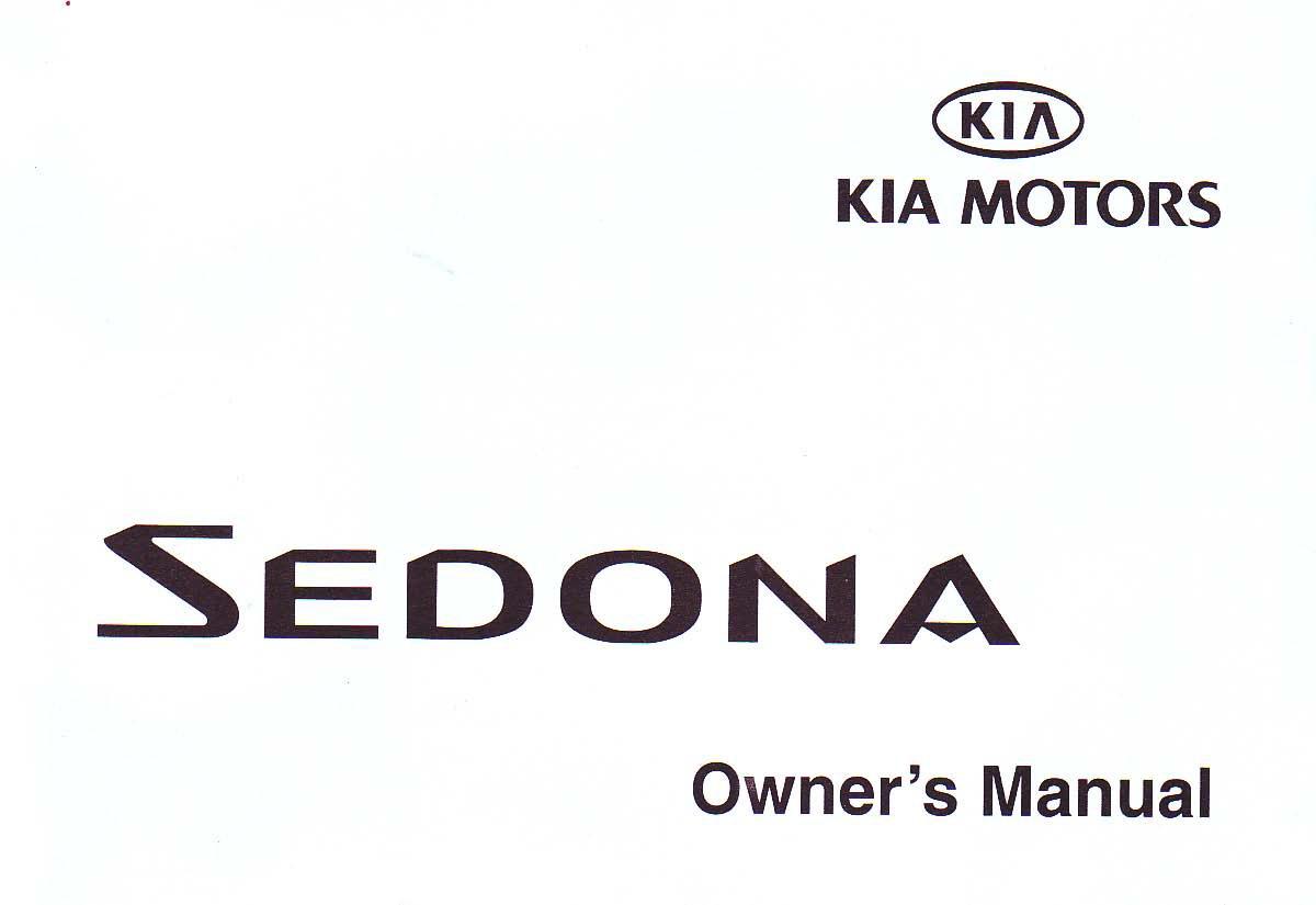 manual  Kia Carnival Sedona I 1 owners manual / page 1