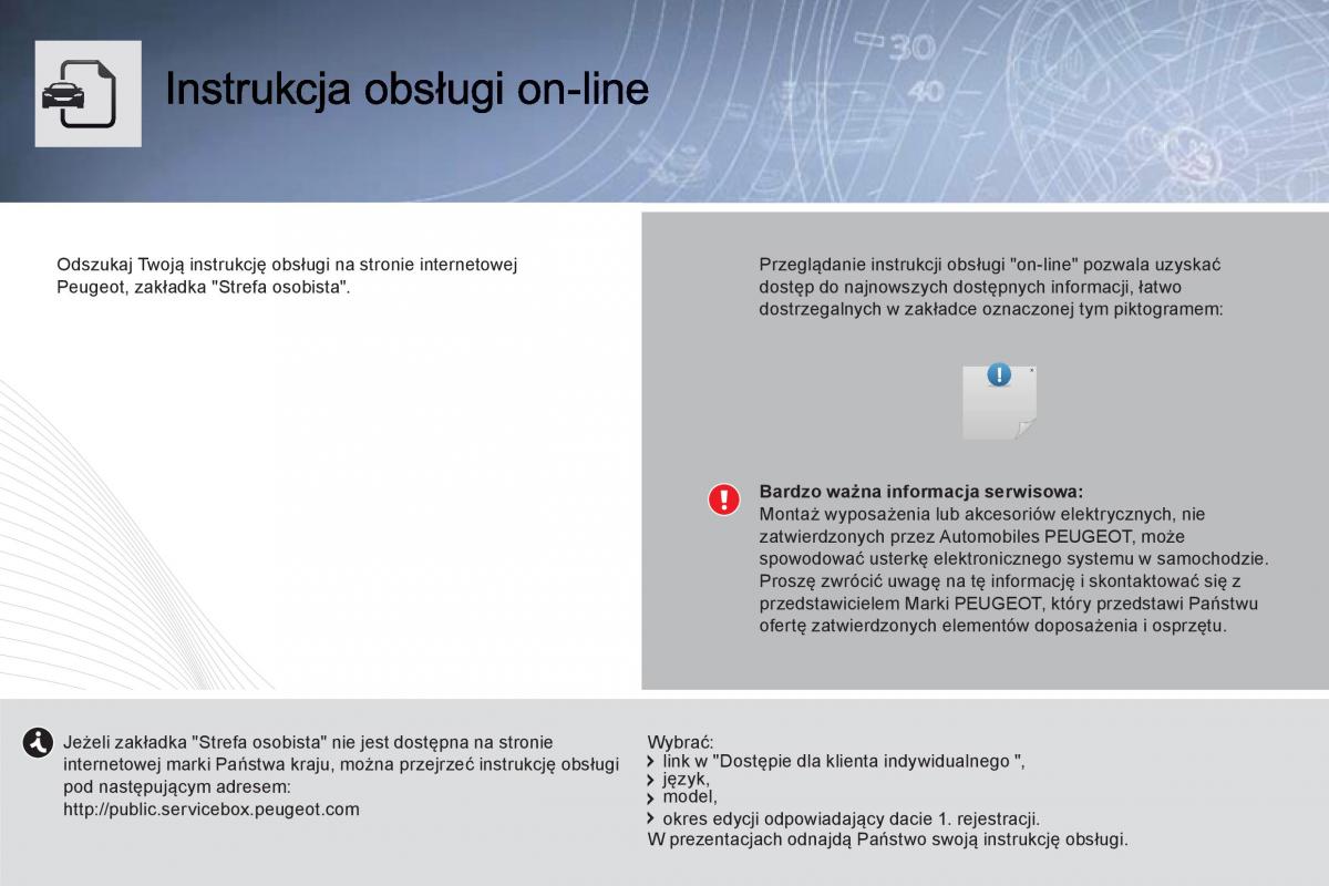 Peugeot 508 instrukcja obslugi / page 2