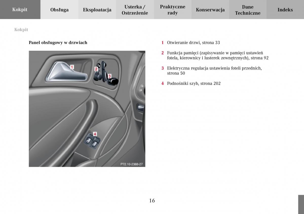 Mercedes Benz C Class W203 Sportcoupe instrukcja obslugi / page 17