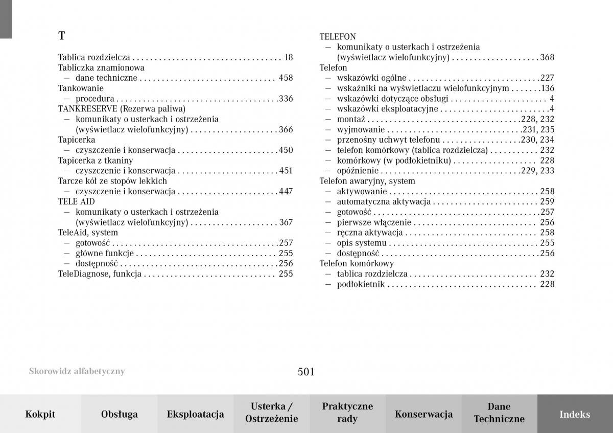 Mercedes Benz C Class W203 Sportcoupe instrukcja obslugi / page 499