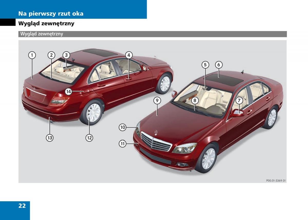 Mercedes Benz C Class W204 instrukcja obslugi / page 24