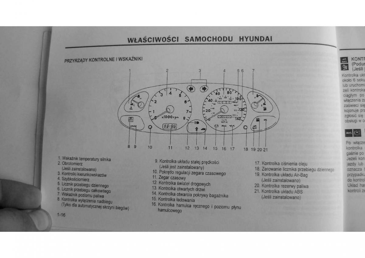 manual  Hyundai Elantra Lantra II 2 instrukcja / page 21