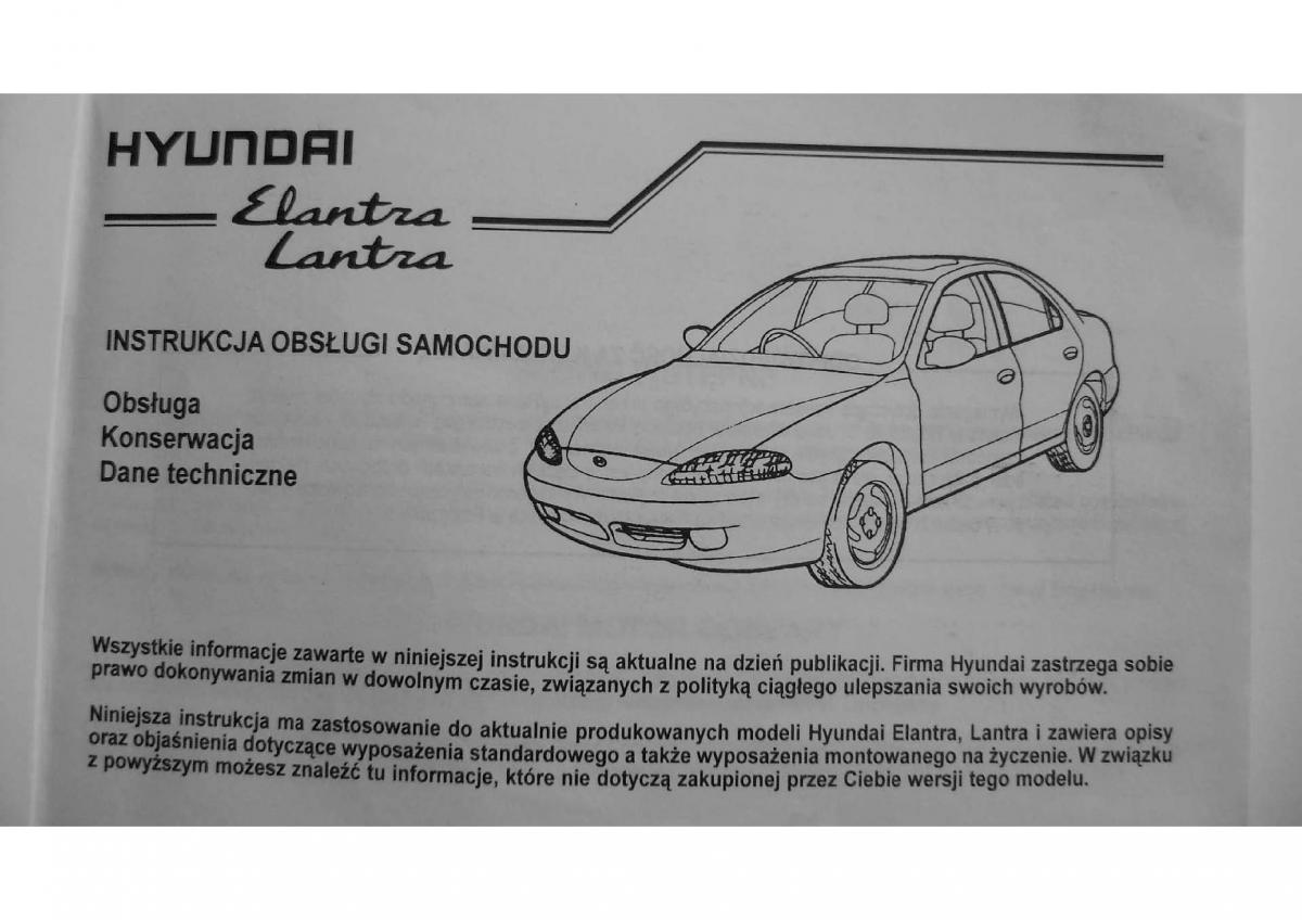 Hyundai Elantra Lantra II 2 instrukcja obslugi / page 2