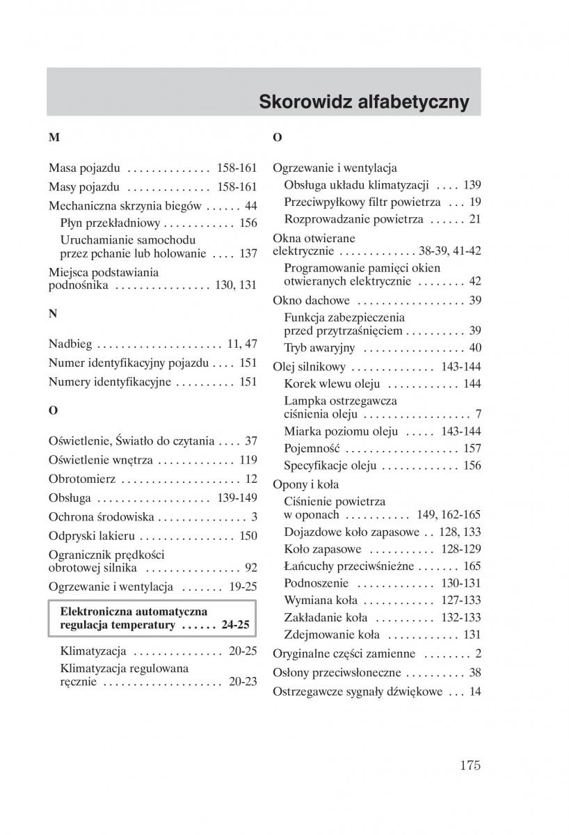 manual Ford Mondeo Ford Mondeo MKIII MK3 instrukcja / page 177