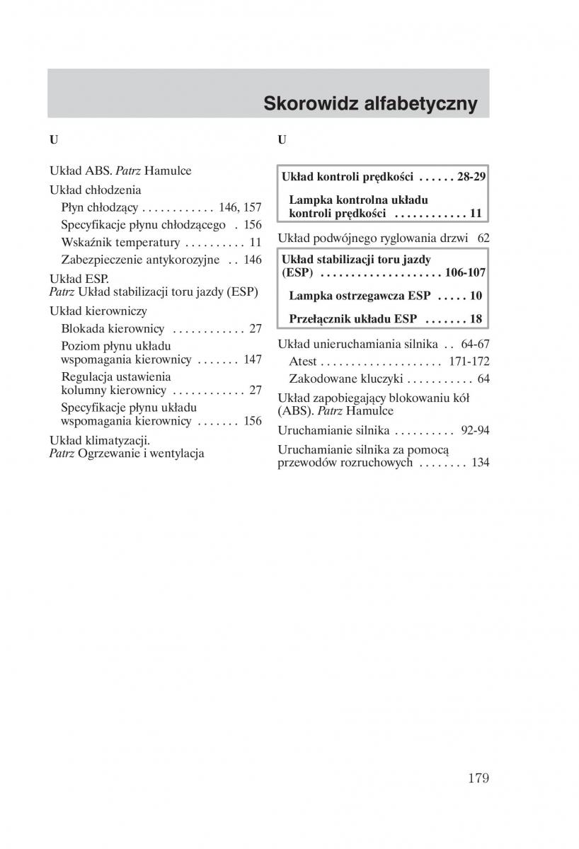 Ford Mondeo MKIII MK3 instrukcja obslugi / page 181