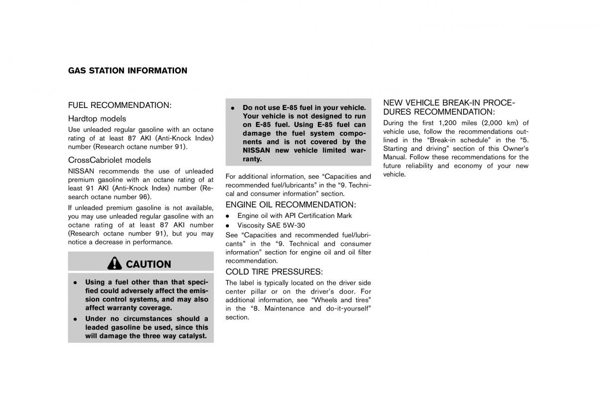 Nissan Murano Z51 owners manual / page 480