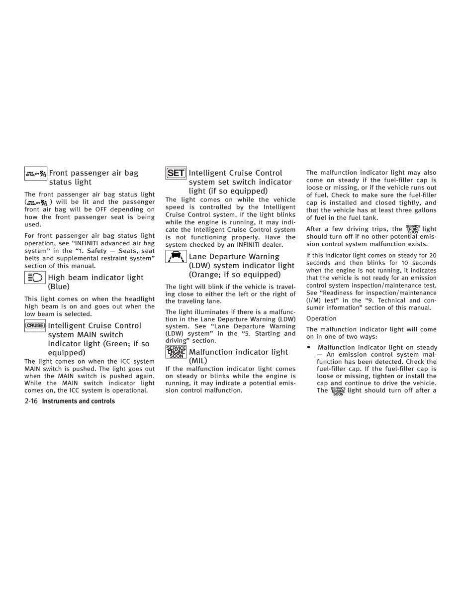 Infiniti FX I owners manual / page 88