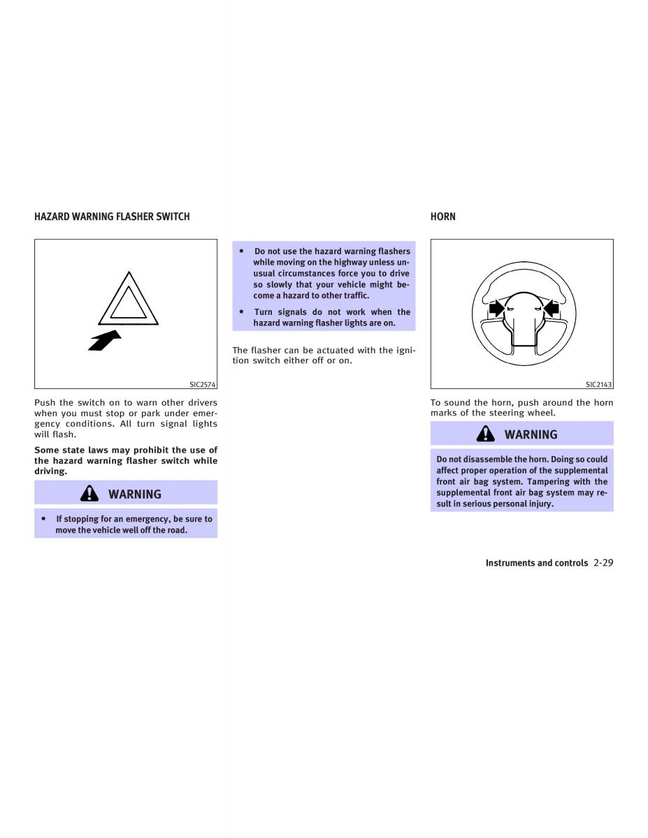 Infiniti FX I owners manual / page 101
