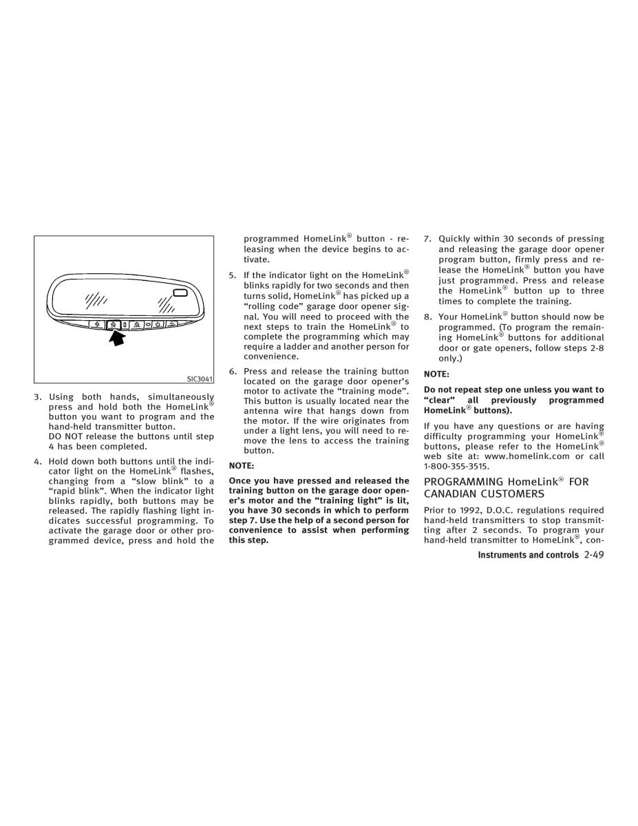 Infiniti FX I owners manual / page 121